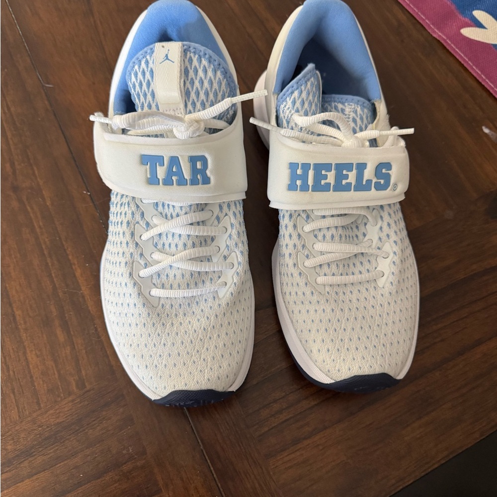 Jordan Blue and White Tar Heels Sneakers